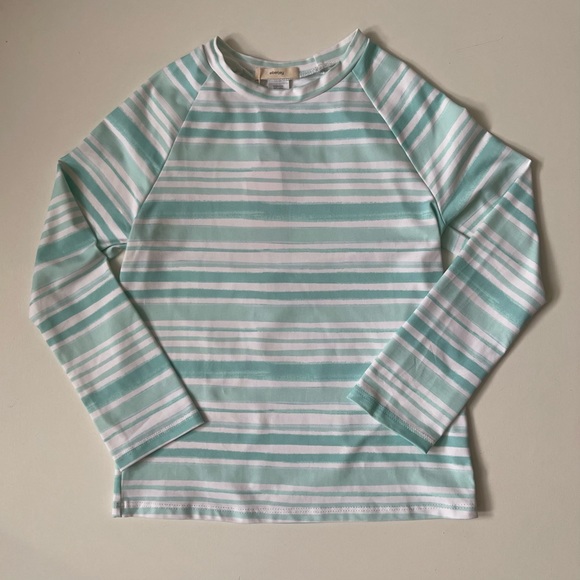 Eberjey Girls’ Painted Stripe Rashguard Swim Set - Picture 2 of 10